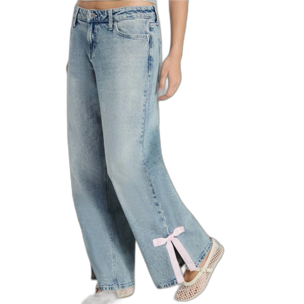 No Boundaries Side Bow Baggy Jeans Sz 10 – Low-Rise Wide Leg
